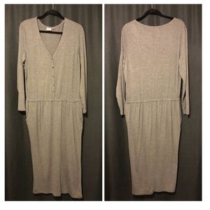 V-neck Jersey-Knit Dress